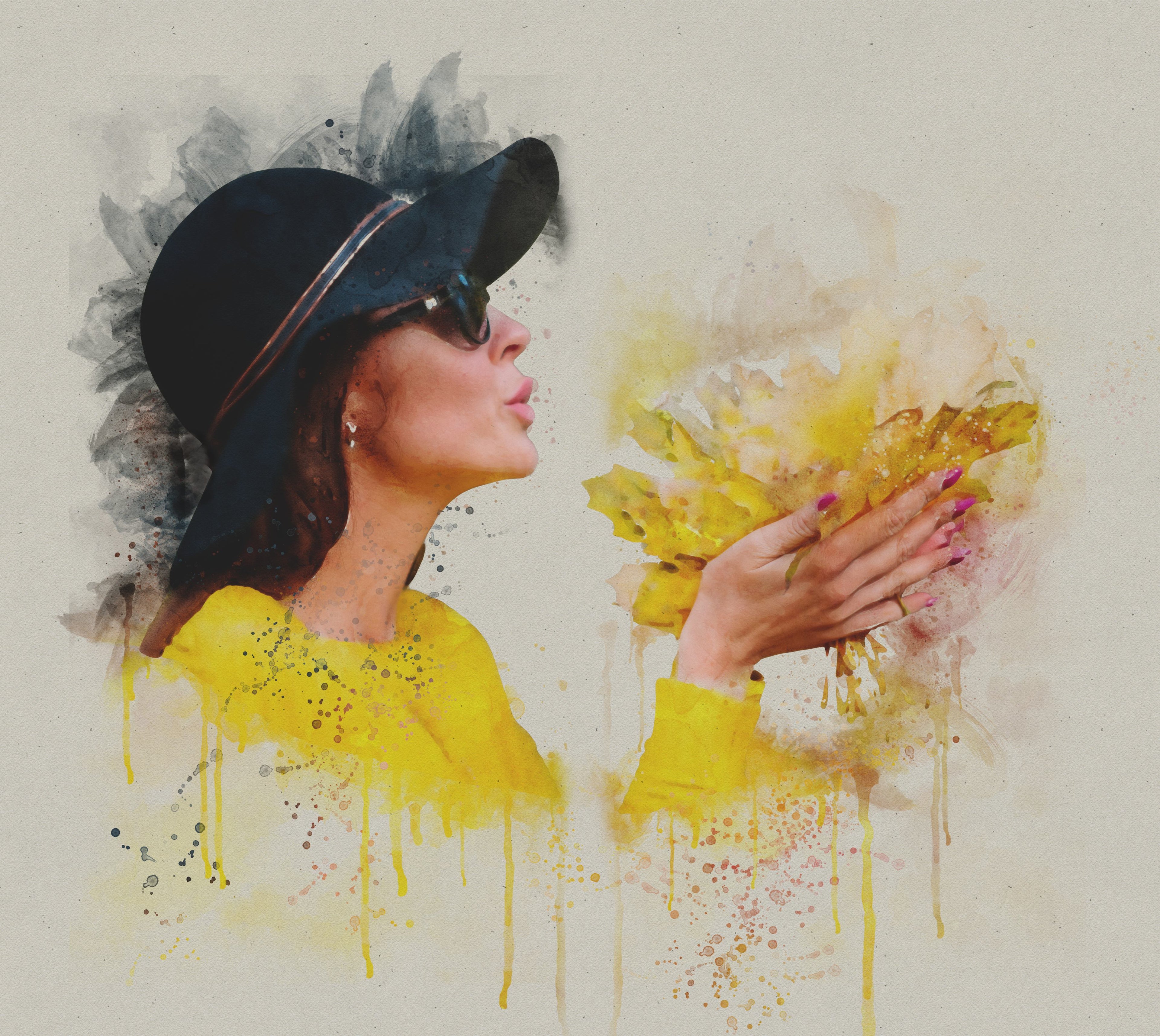 Custom Portrait Watercolor from Photo – Personalized Artwork, Elegant Solo Portrait Gift