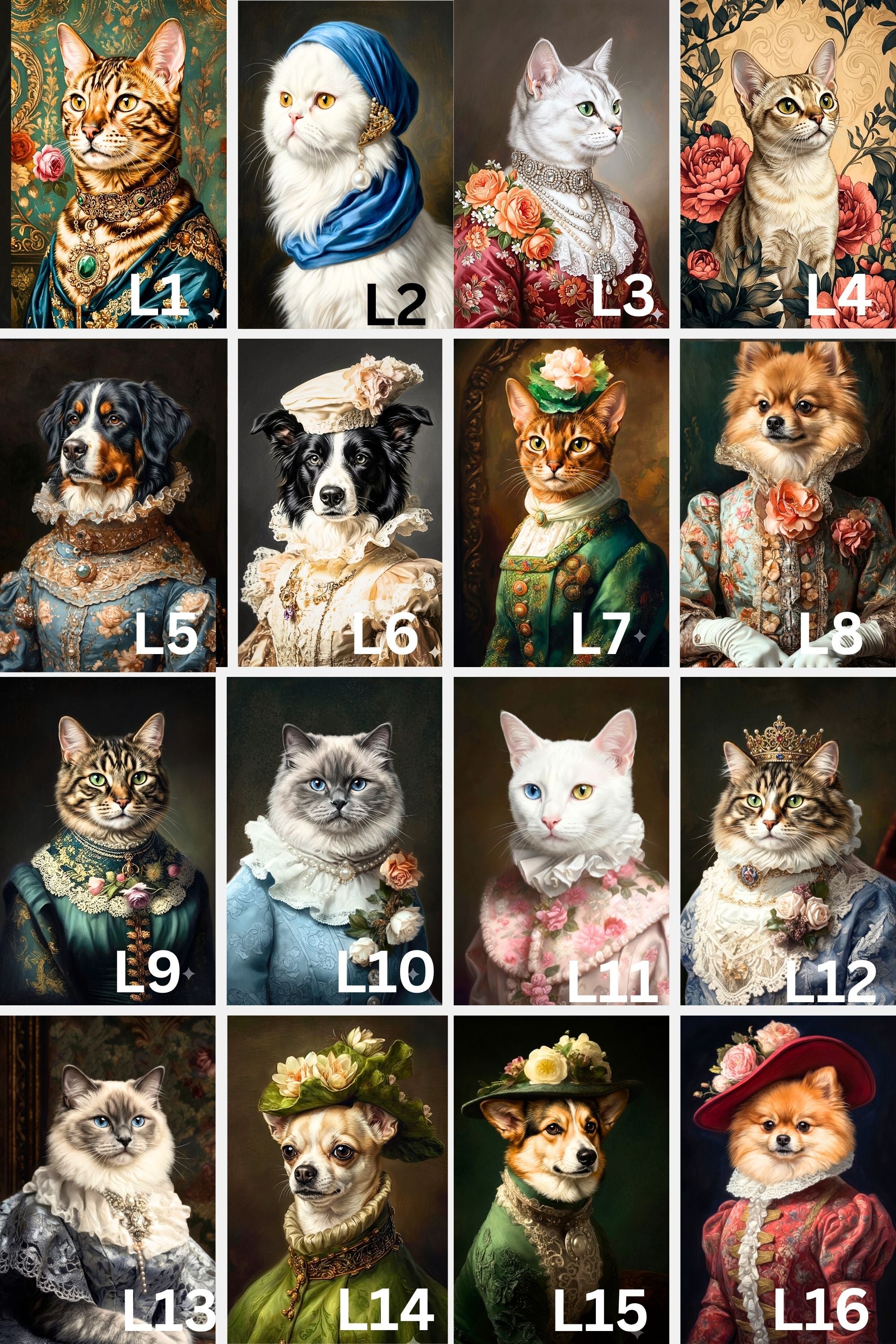 Custom Royal Pet Portrait, Renaissance Dog Painting, Pet Lovers Gift, Royal Portrait, Pet Portrait gift, Wall Art