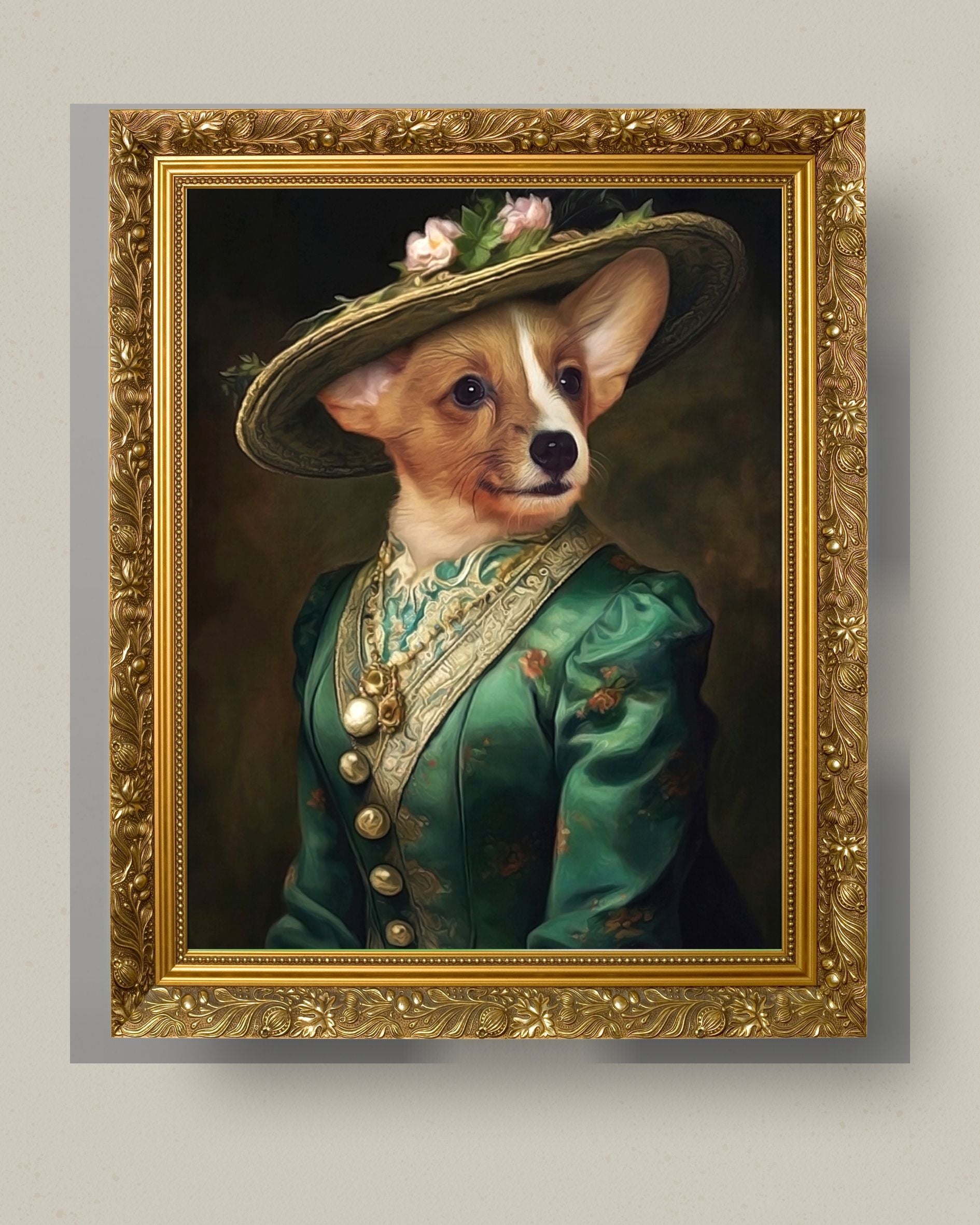 Custom Royal Pet Portrait, Renaissance Dog Painting, Pet Lovers Gift, Royal Portrait, Pet Portrait gift, Wall Art