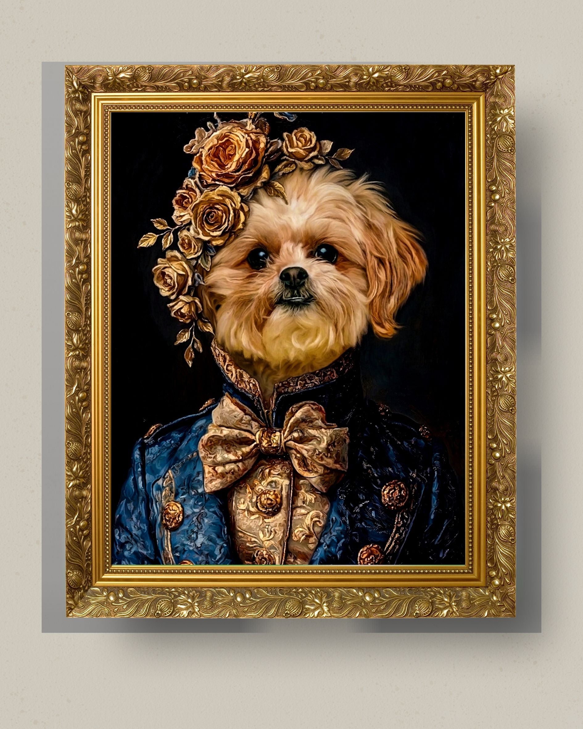 Custom Royal Pet Portrait, Renaissance Dog Painting, Pet Lovers Gift, Royal Portrait, Pet Portrait gift, Wall Art