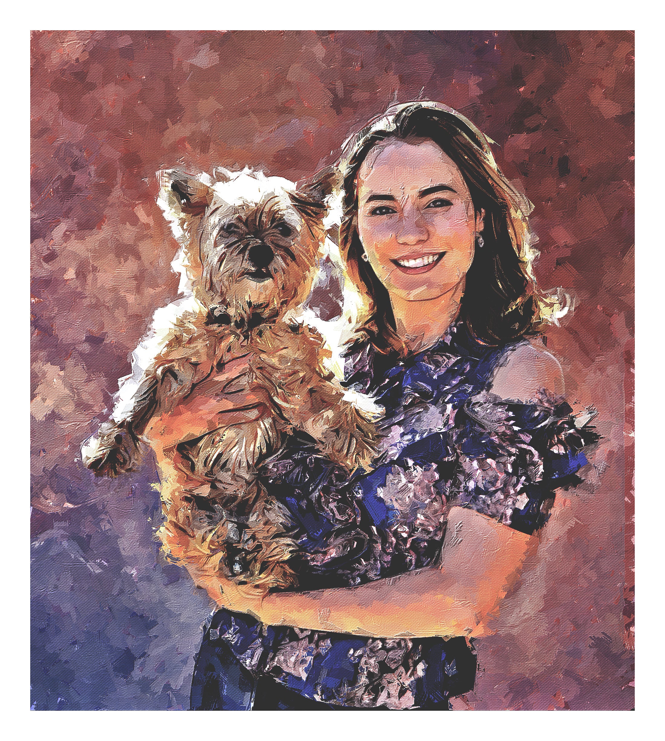 Custom Pet Oil Painting from Photo, Personalized Dog or Cat Portrait, Pet Memorial Gift, Pet Lover Gift