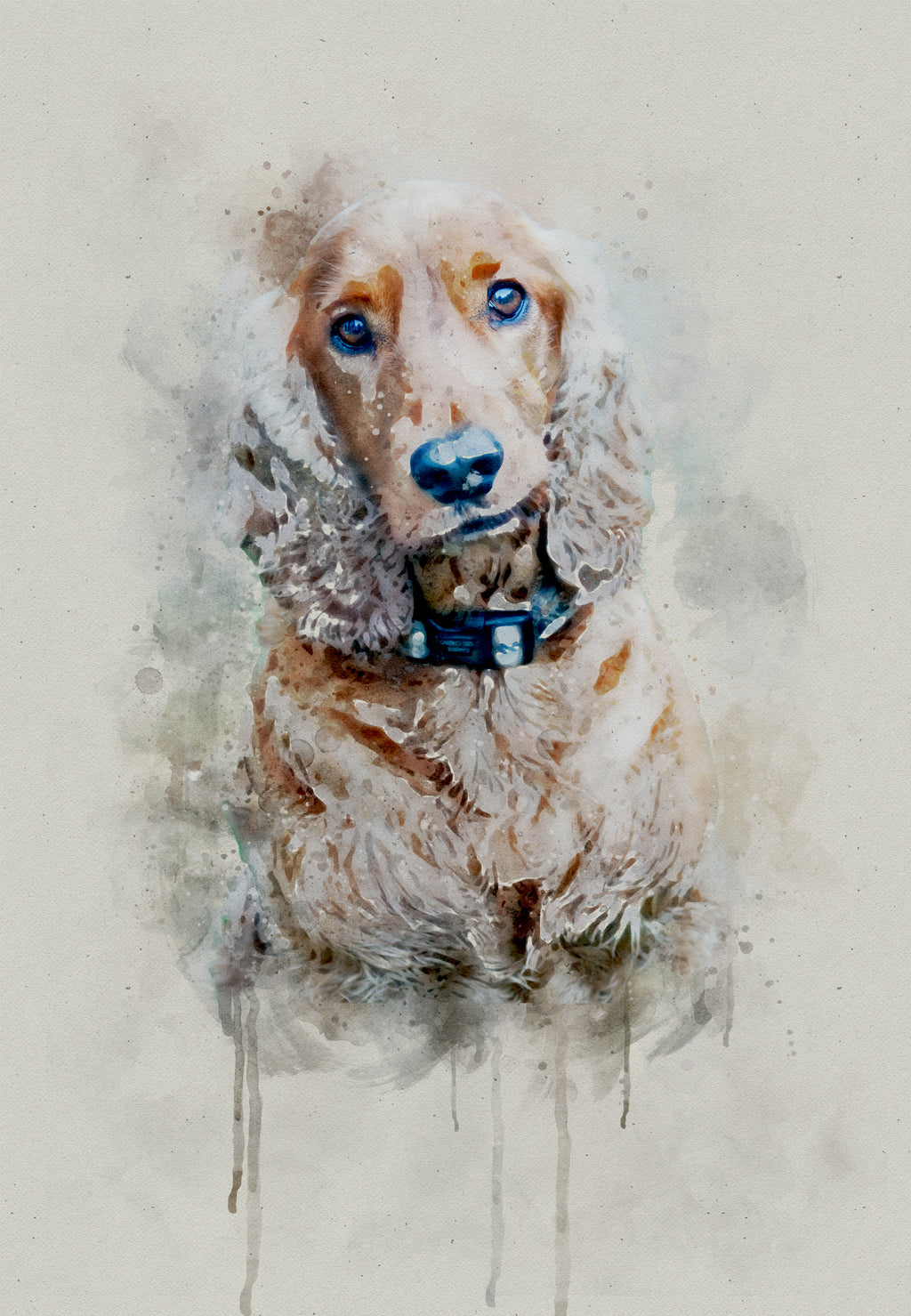 Custom Pet Watercolor Portrait – Personalized Dog & Cat Artwork from Photo, Pet Memorial & Gift