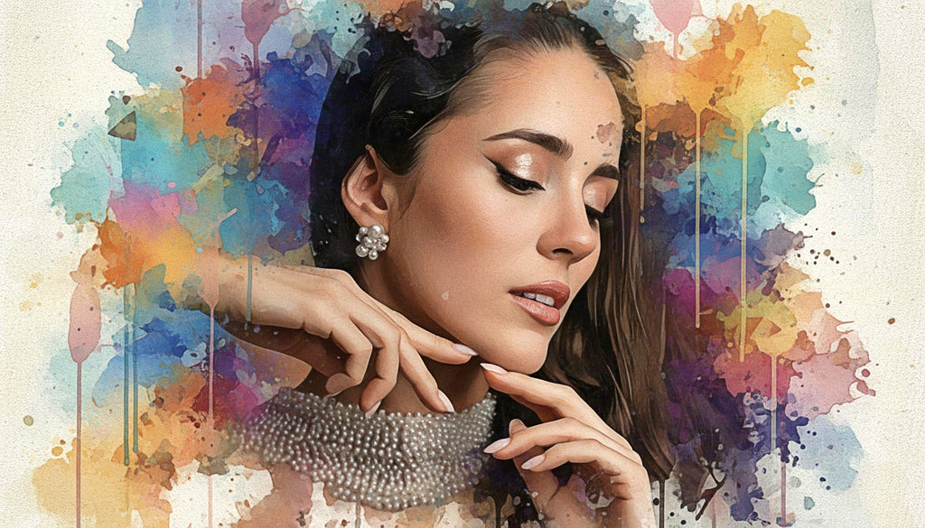 Custom Portrait Vibrant Watercolor Sketch – Hand-Edited Digital Portrait Art