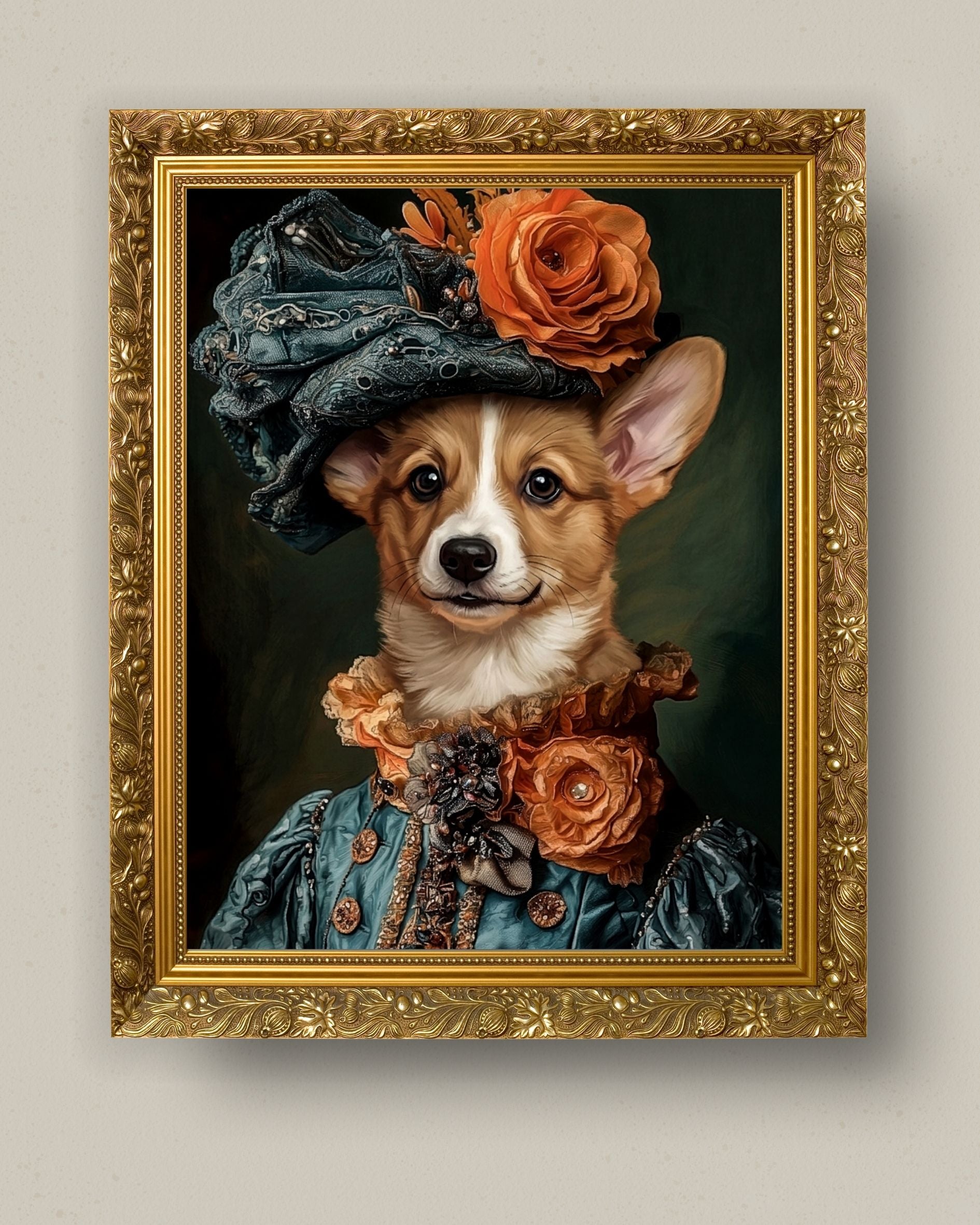 Custom Royal Pet Portrait, Renaissance Dog Painting, Pet Lovers Gift, Royal Portrait, Pet Portrait gift, Wall Art