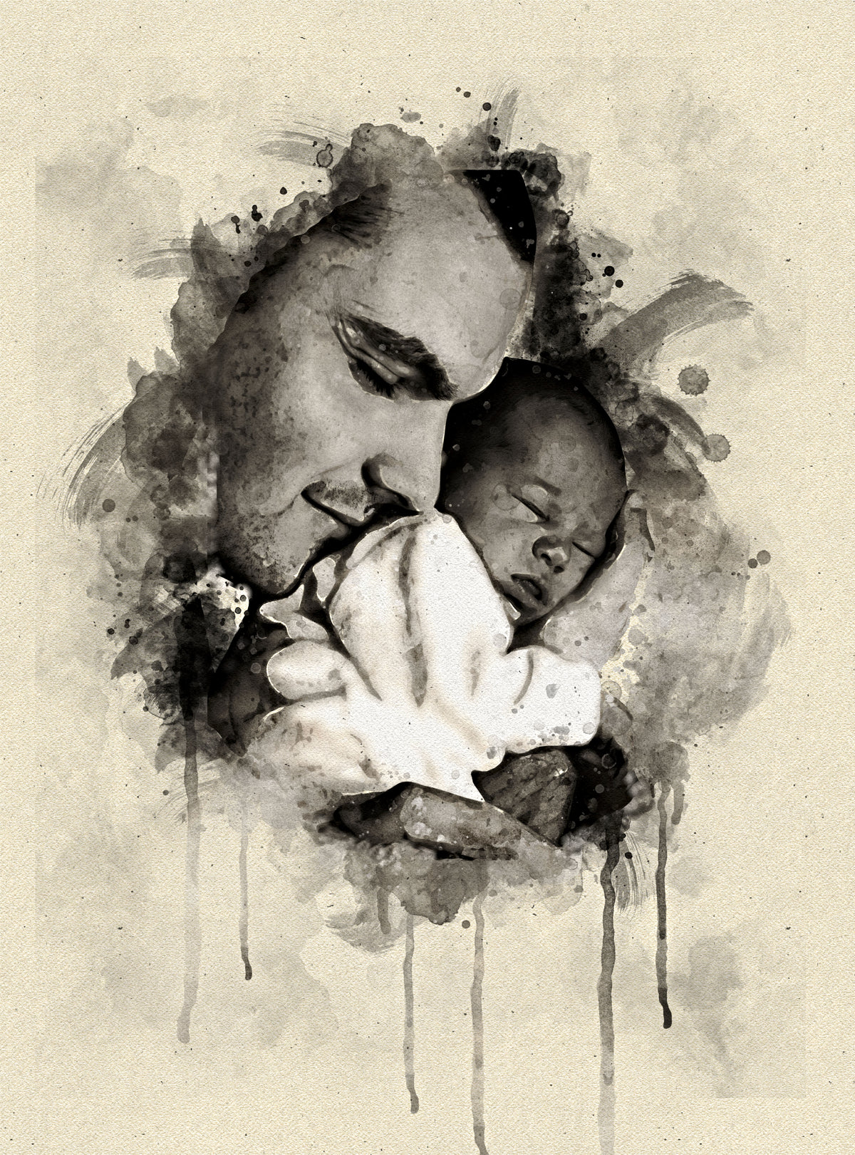 Custom Elegant Watercolor Portrait