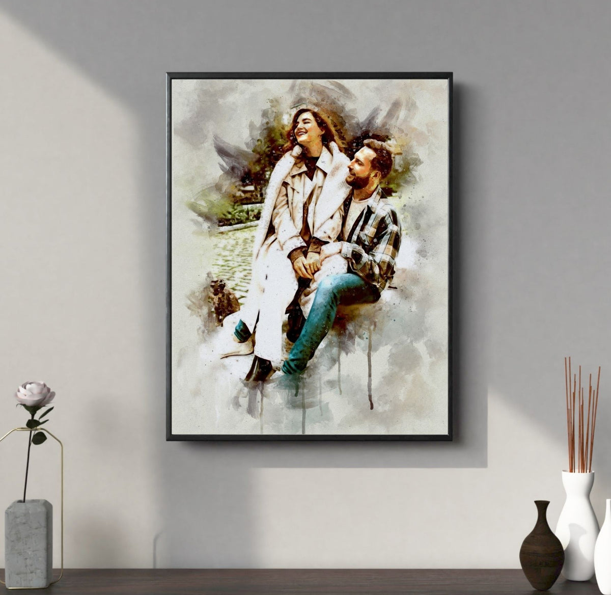 Custom Elegant Watercolor Portrait