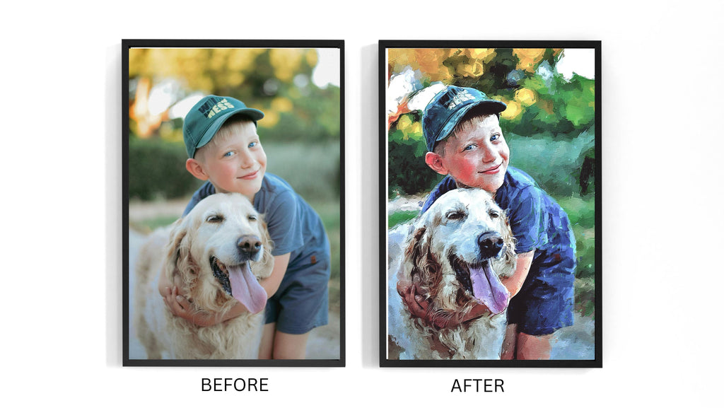 Custom Childhood Oil Painting Effect Portrait – Hand-Edited Digital Art