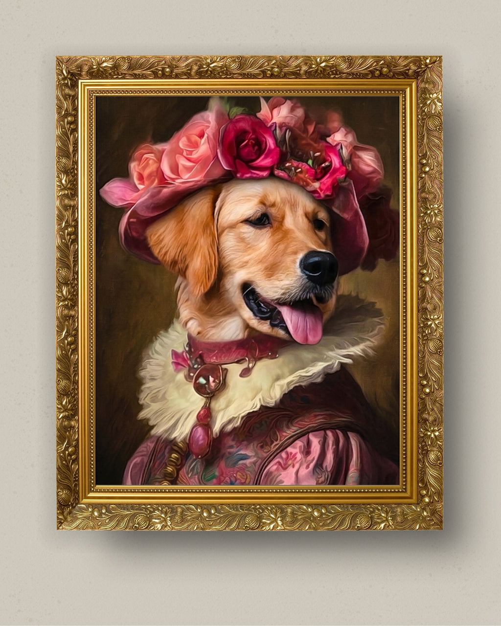 Custom Royal Pet Portrait, Renaissance Dog Painting, Pet Lovers Gift, Royal Portrait, Pet Portrait gift, Wall Art