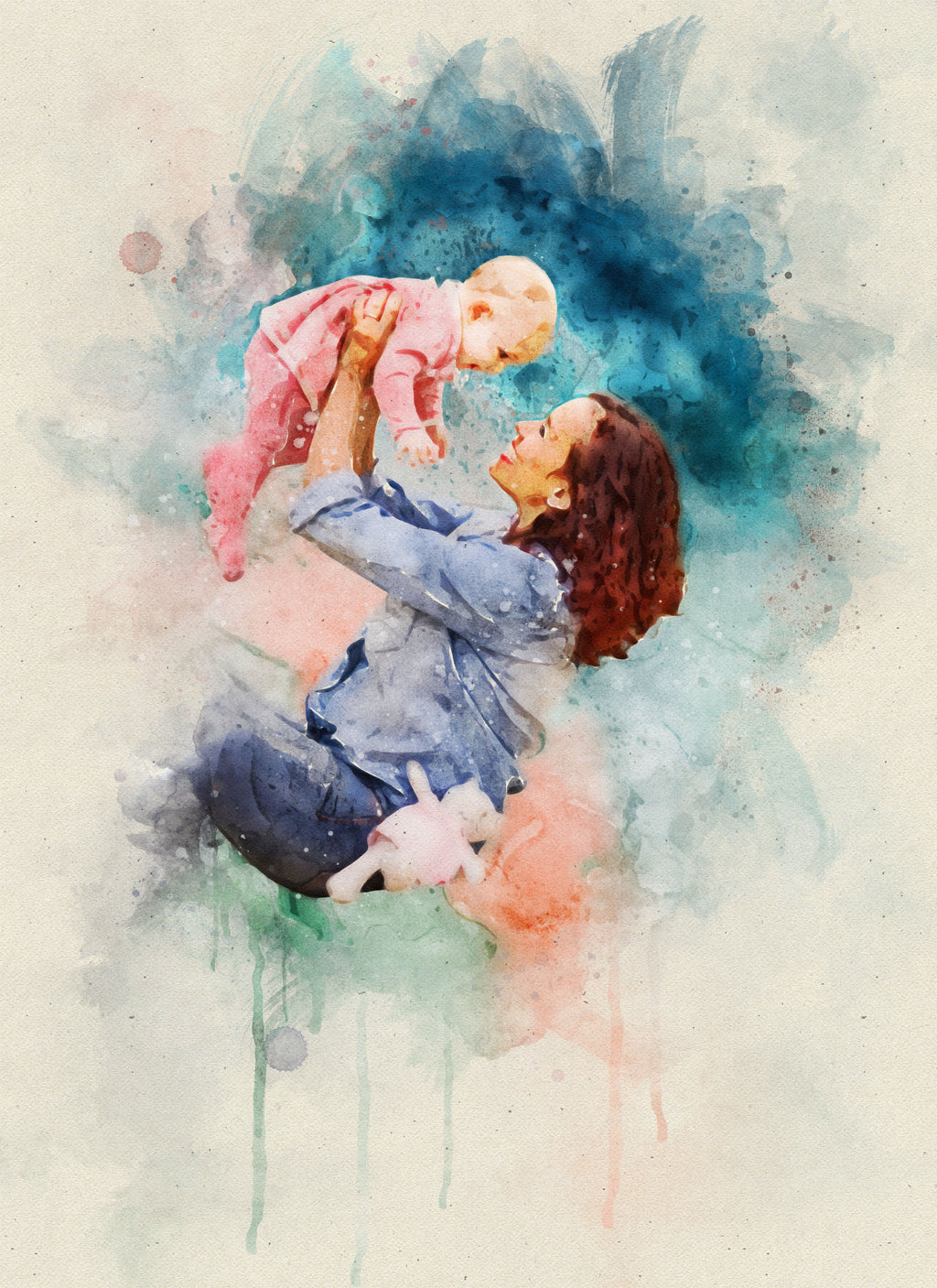 Custom Elegant Watercolor Portrait