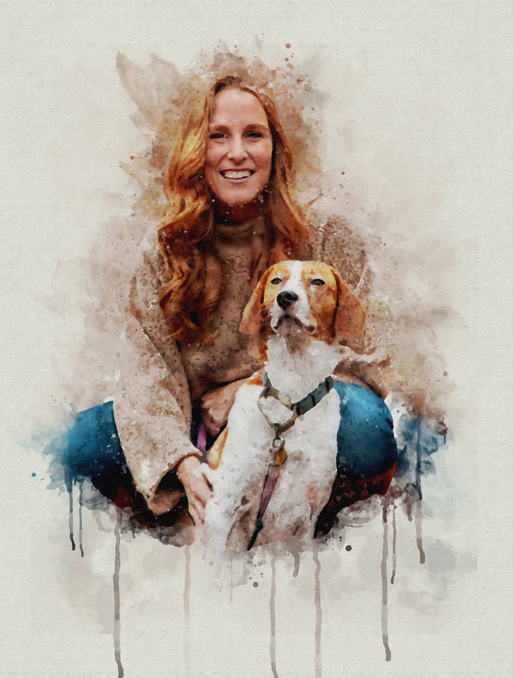 Custom Elegant Watercolor Portrait