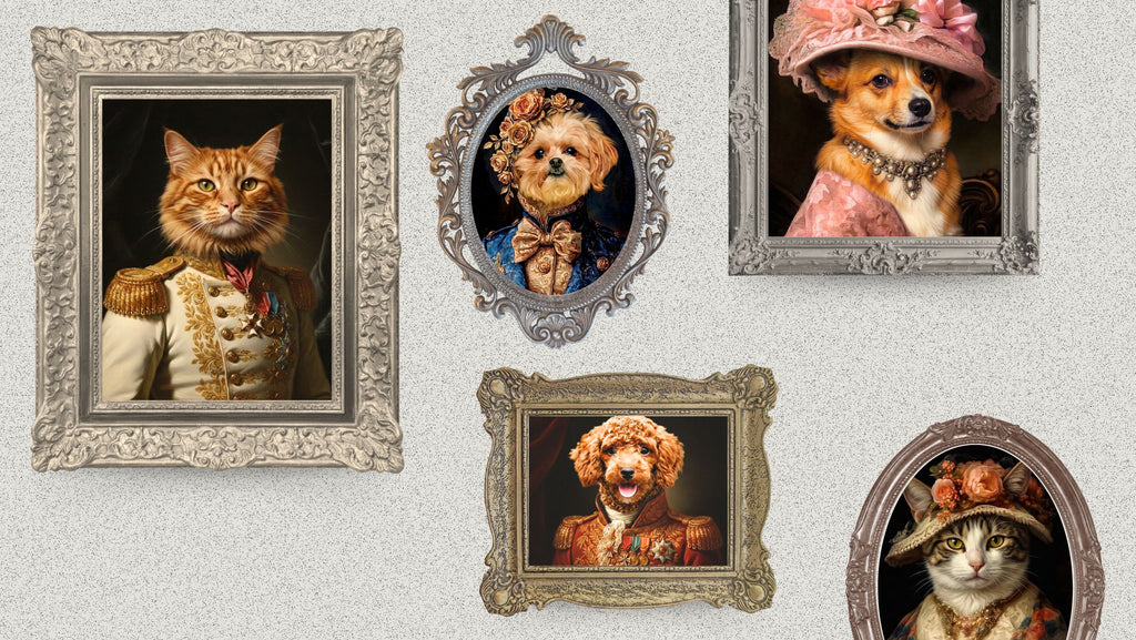 Custom Royal Pet Portrait, Renaissance Dog Painting, Pet Lovers Gift, Royal Portrait, Pet Portrait gift, Wall Art