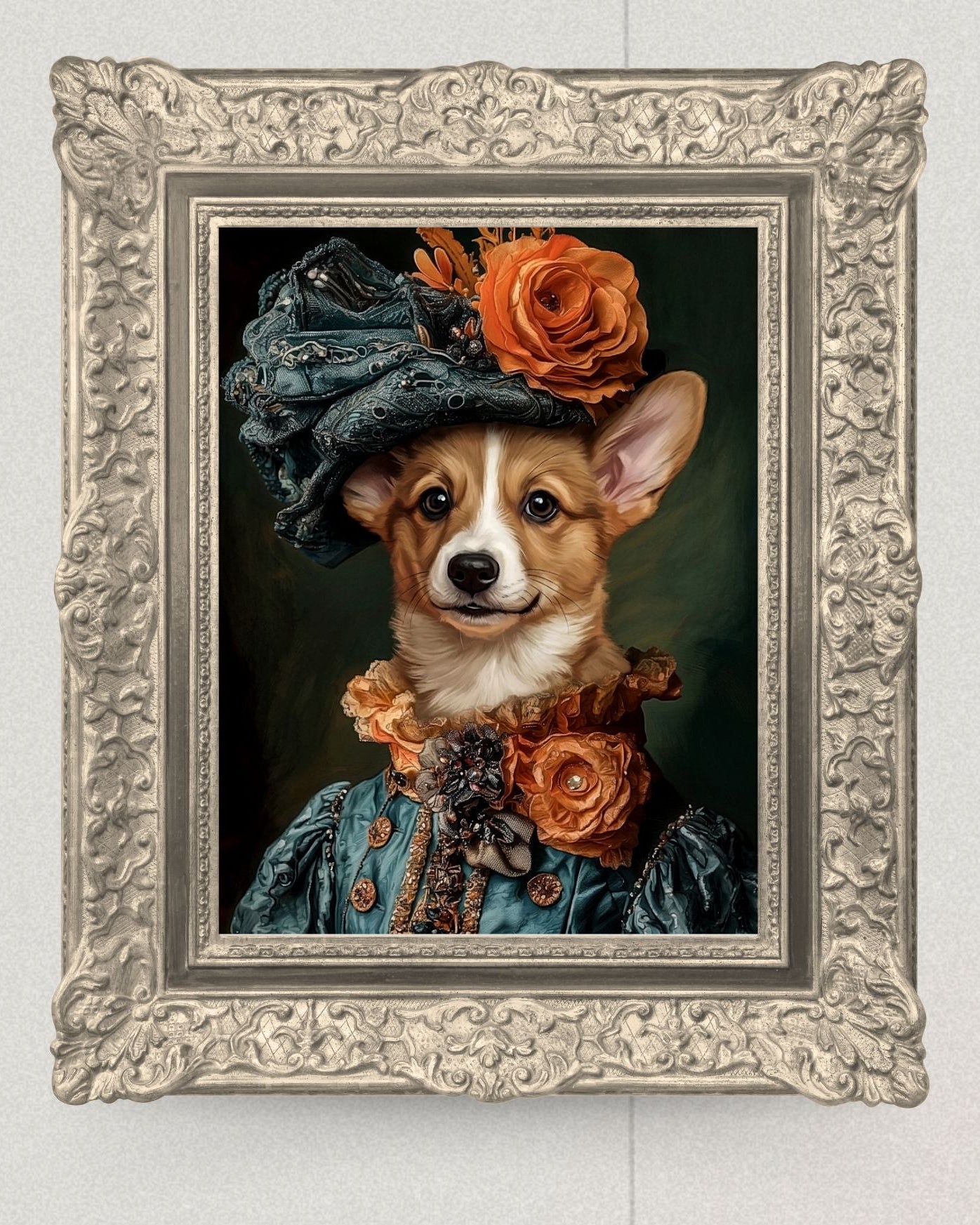 Custom Royal Pet Portrait, Renaissance Dog Painting, Pet Lovers Gift, Royal Portrait, Pet Portrait gift, Wall Art