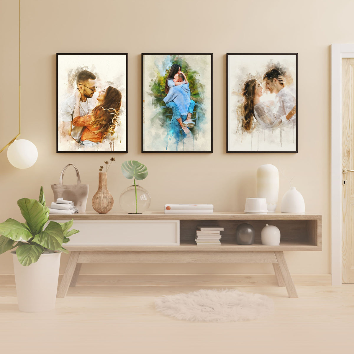 Custom Elegant Watercolor Portrait
