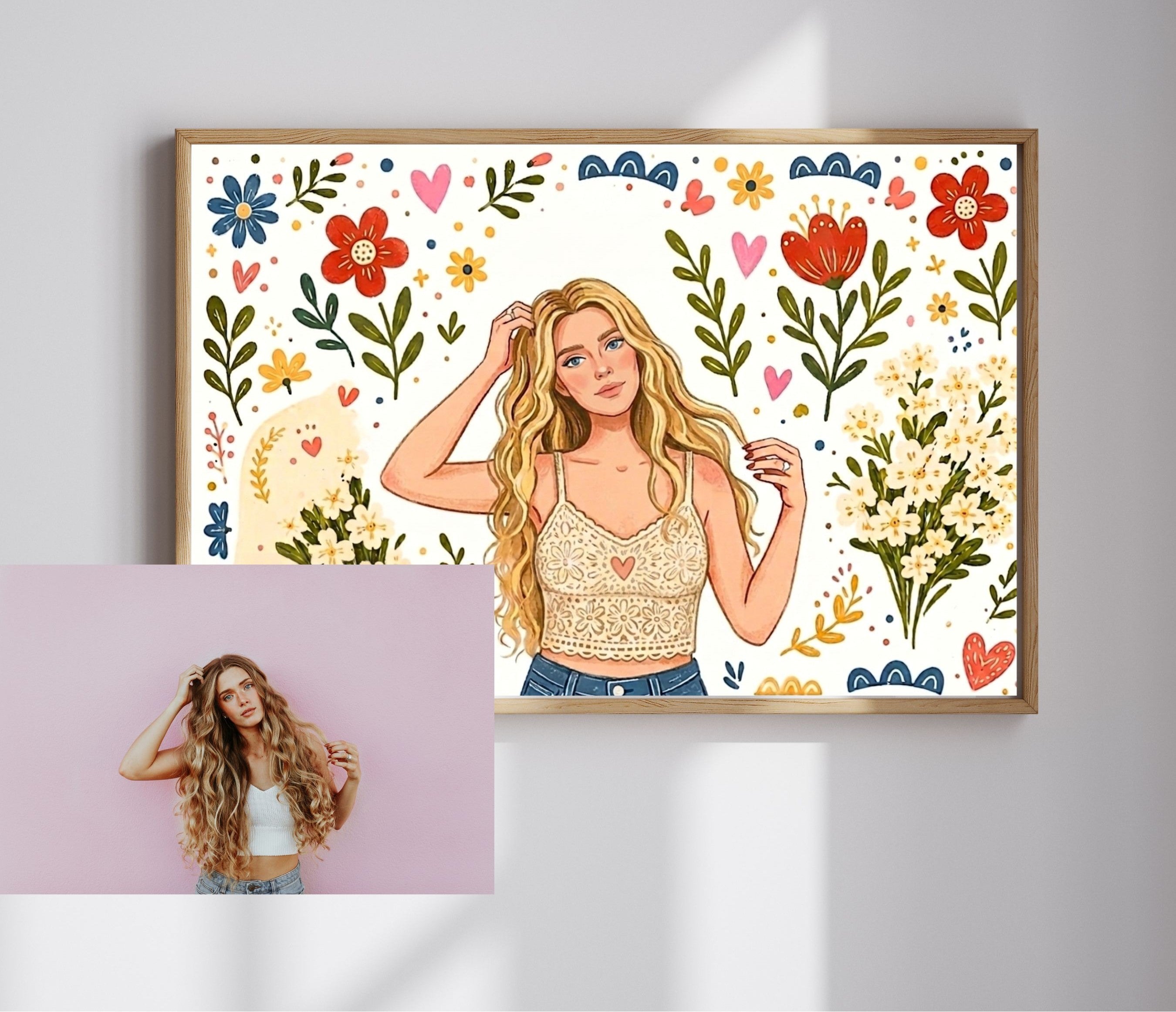 Whimsical Floral Portrait