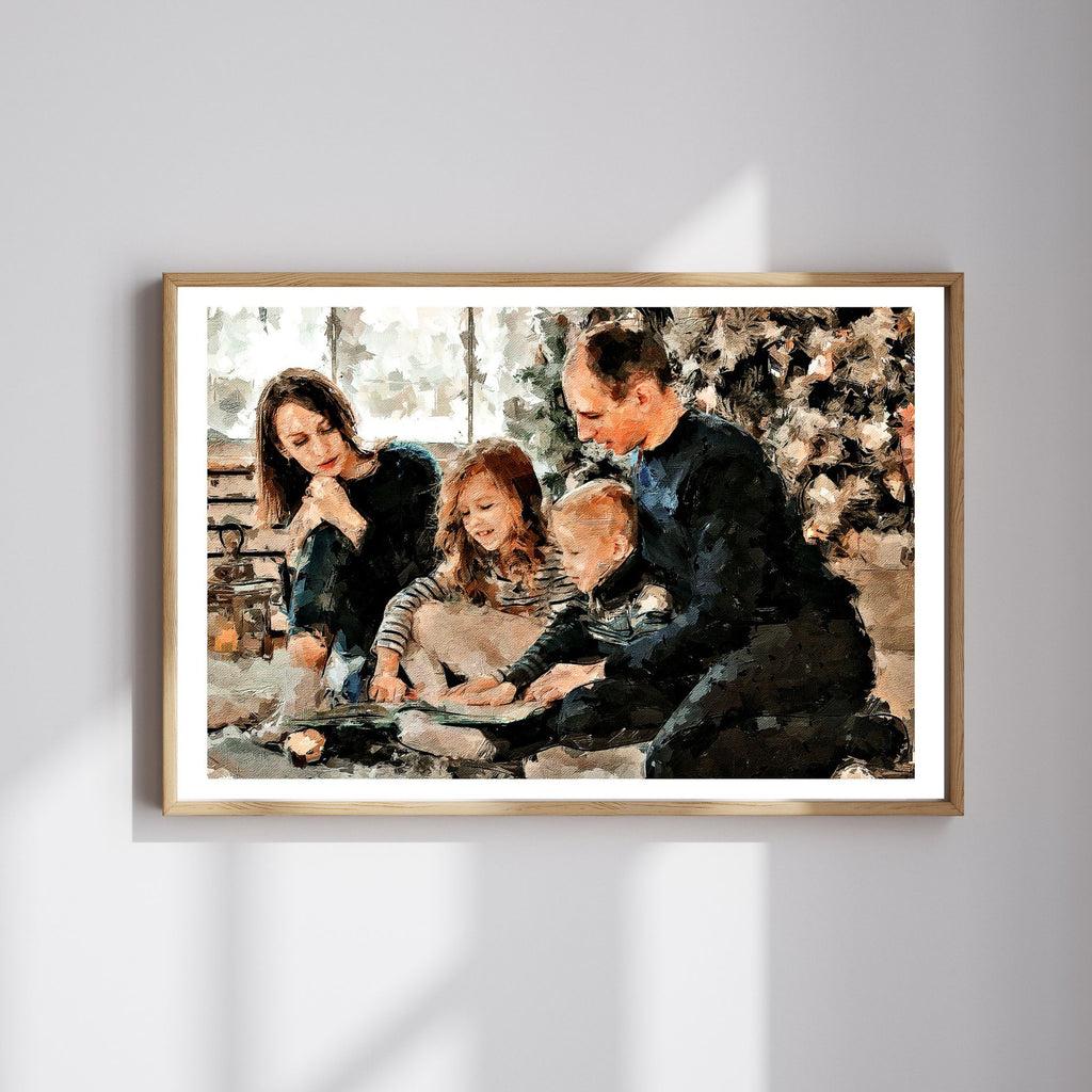 Custom Family Legacy Oil Portrait – Hand-Edited Digital Fine Art