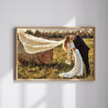 Wedding Oil Painting Portrait – Custom Bride & Groom Artwork
