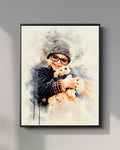 Custom Baby & Kids Watercolor Portrait – Personalized Artwork from Photo, Sweet Keepsake Gift