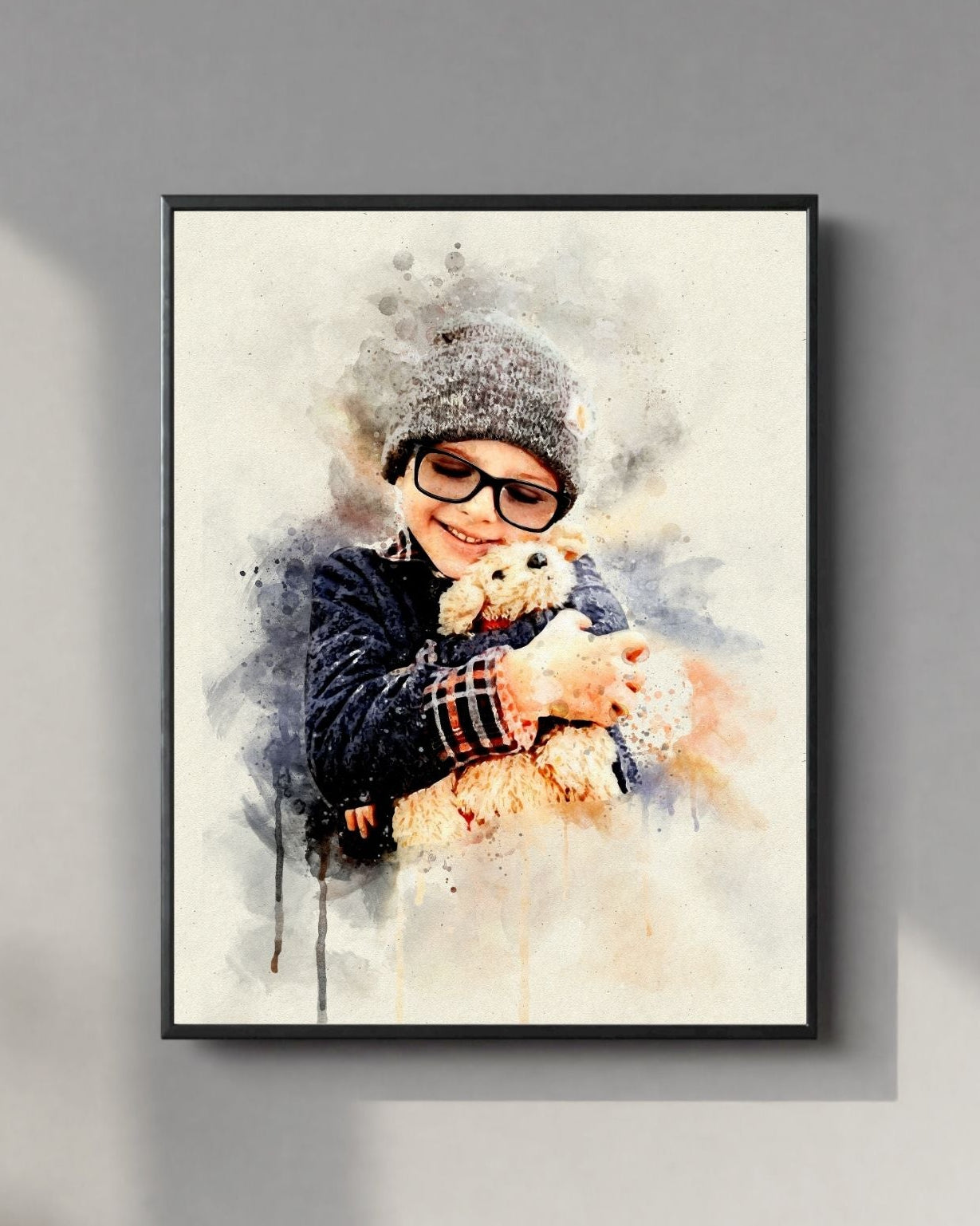 Custom Baby & Kids Watercolor Portrait – Personalized Artwork from Photo, Sweet Keepsake Gift
