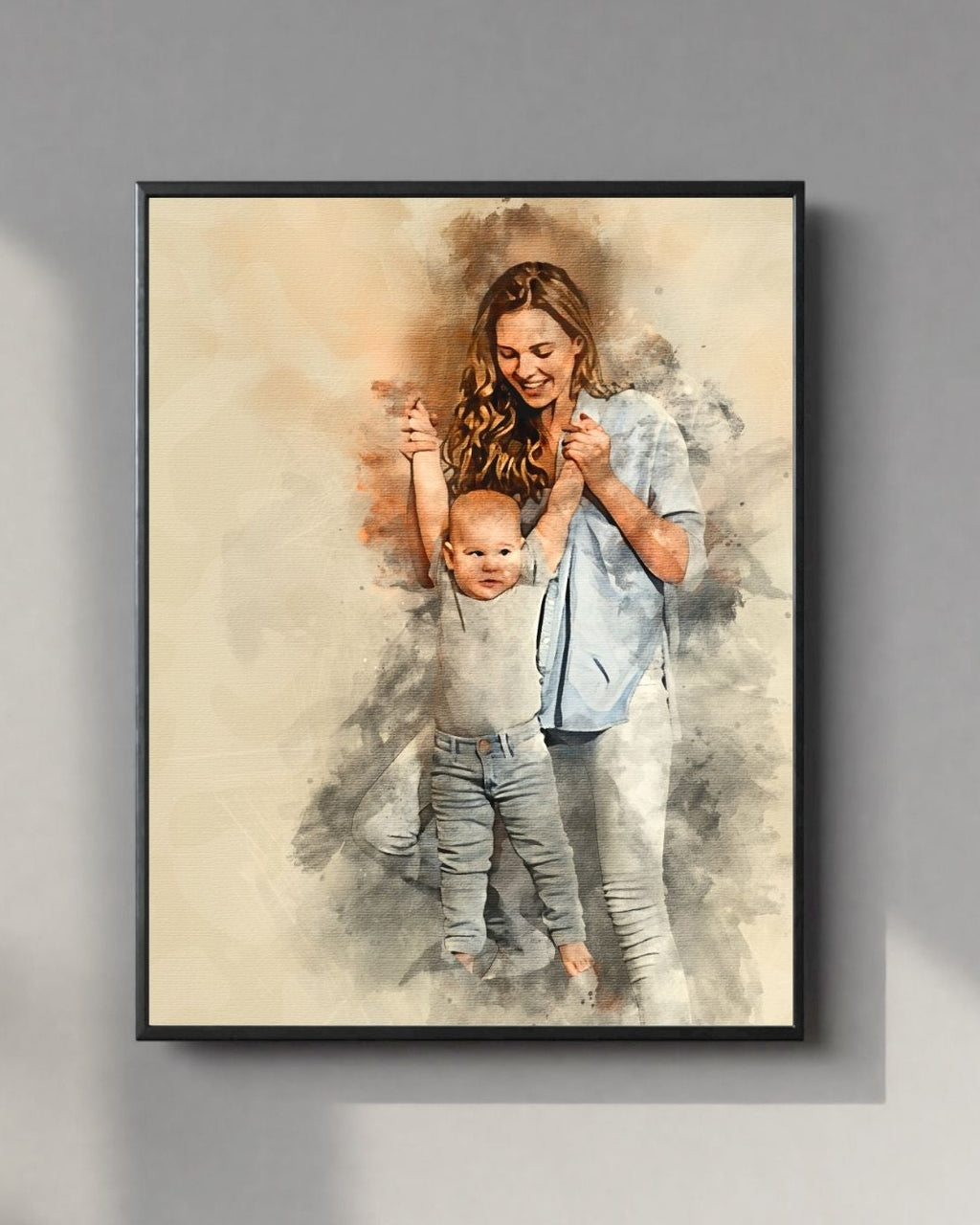 Custom Kids Premium Canvas Watercolor – Hand-Refined Digital Childhood Art