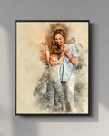 Custom Family Premium Canvas Watercolor – Hand-Refined Digital Legacy Art