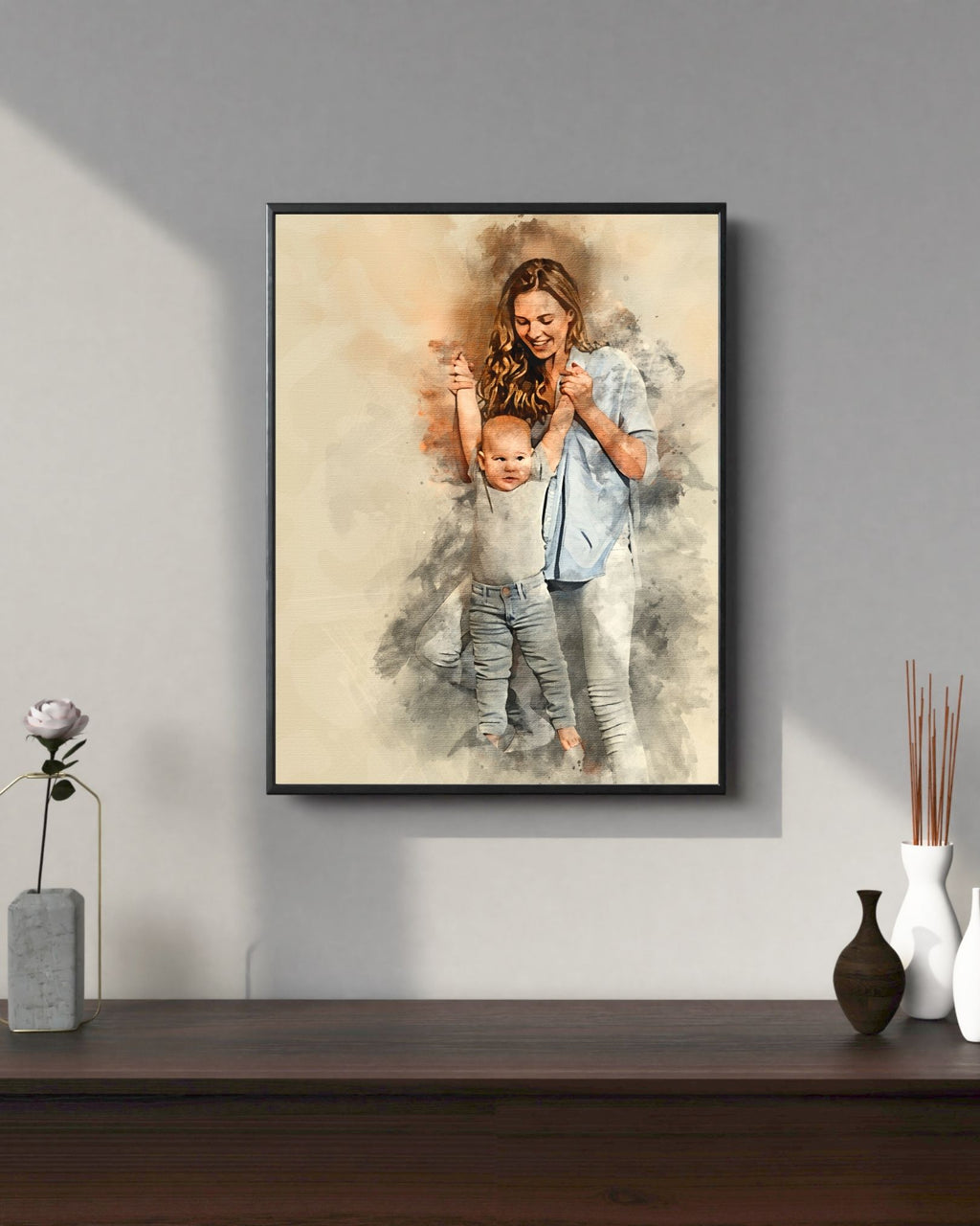 Custom Canvas Watercolor Portrait