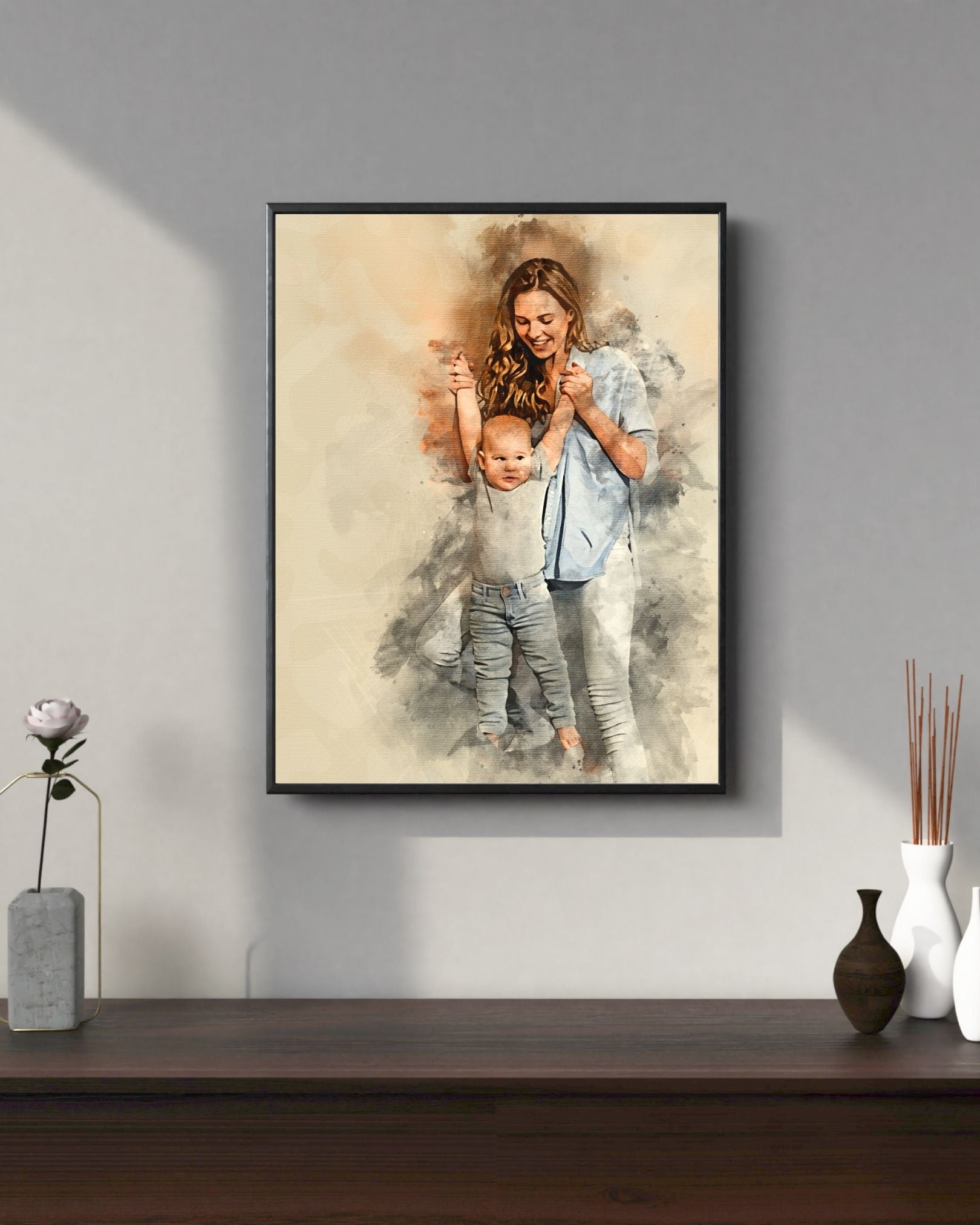 Custom Canvas Watercolor Portrait