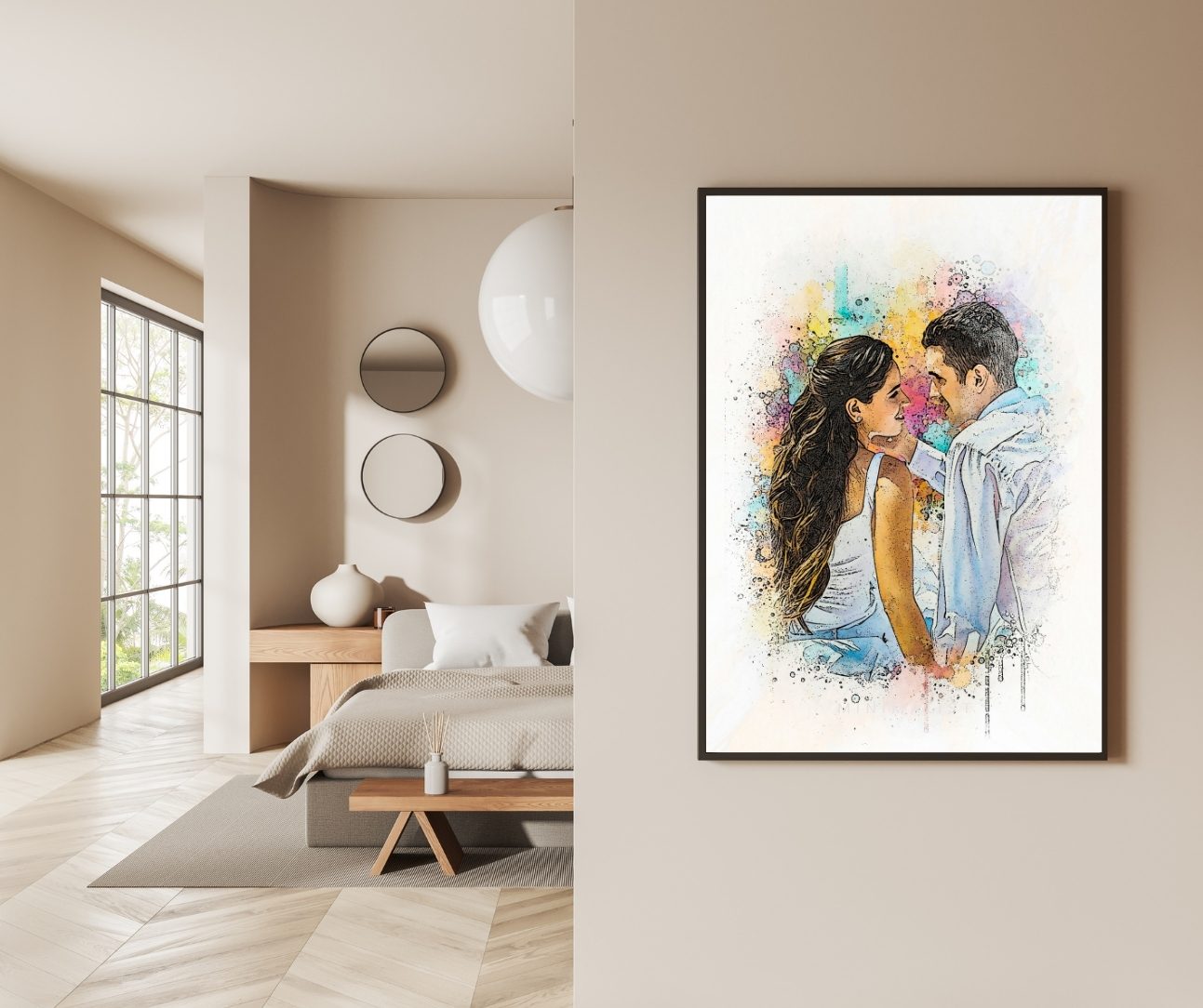 Custom Canvas Watercolor Portrait