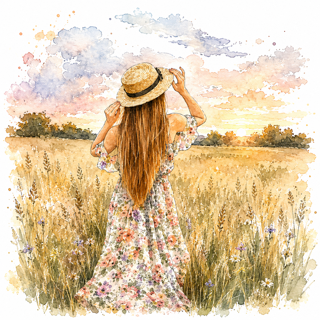 Custom Ink Watercolor Portrait