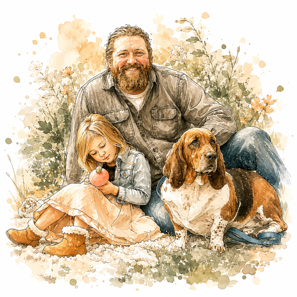 Custom Ink Watercolor Portrait