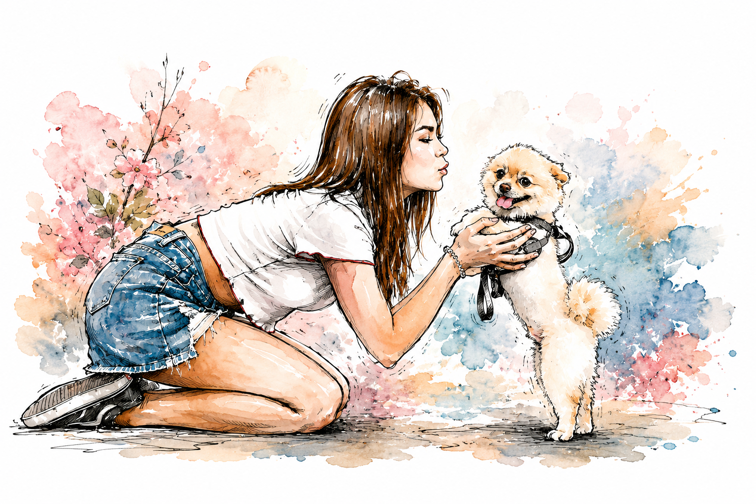 Custom Ink Watercolor Portrait
