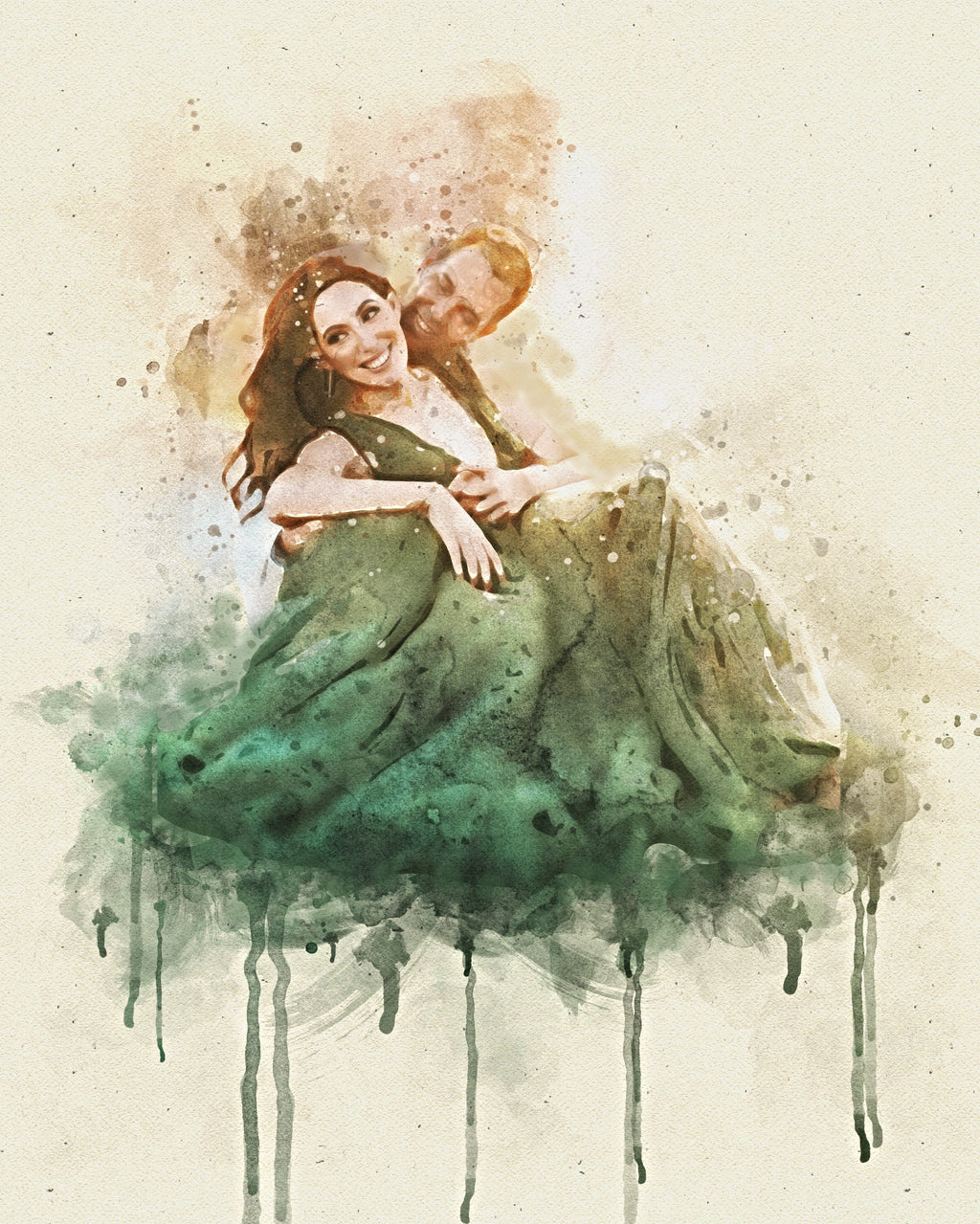 Custom Elegant Watercolor Portrait