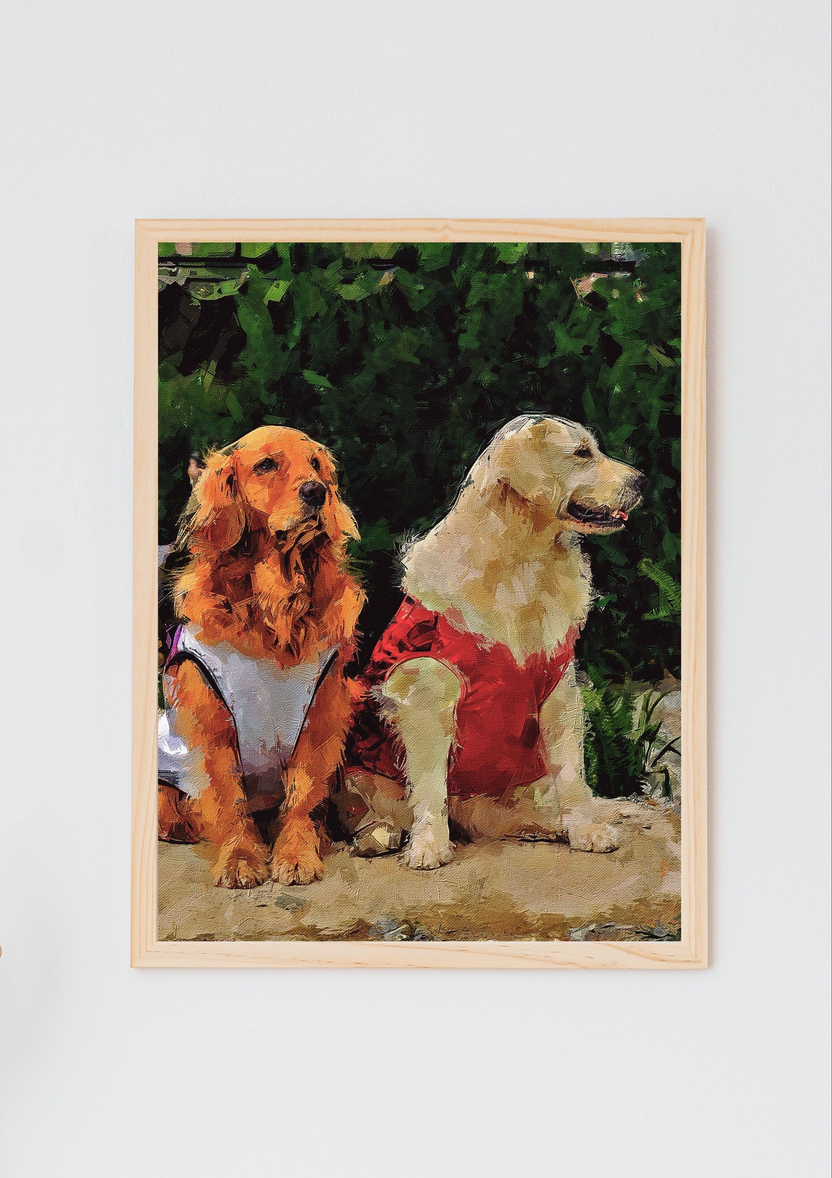 Custom Pet Oil Painting from Photo, Personalized Dog or Cat Portrait, Pet Memorial Gift, Pet Lover Gift