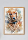 Custom Pet Vibrant Watercolor Sketch – Hand-Edited Digital Paw-trait