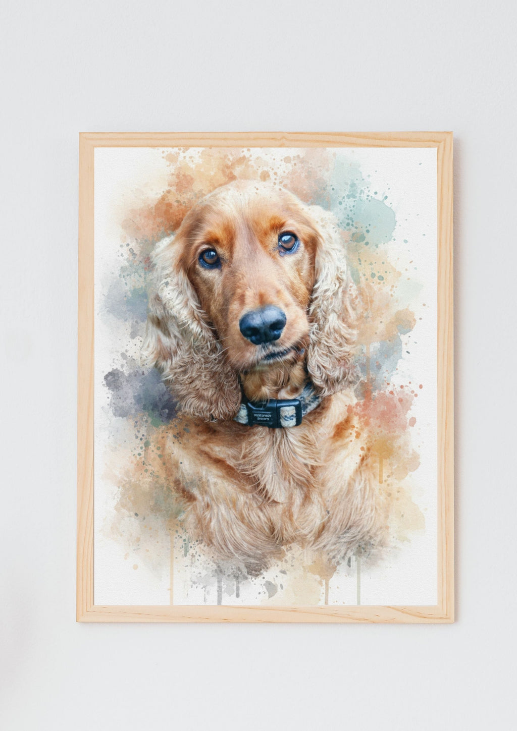 Custom Pet Vibrant Watercolor Sketch – Hand-Edited Digital Paw-trait
