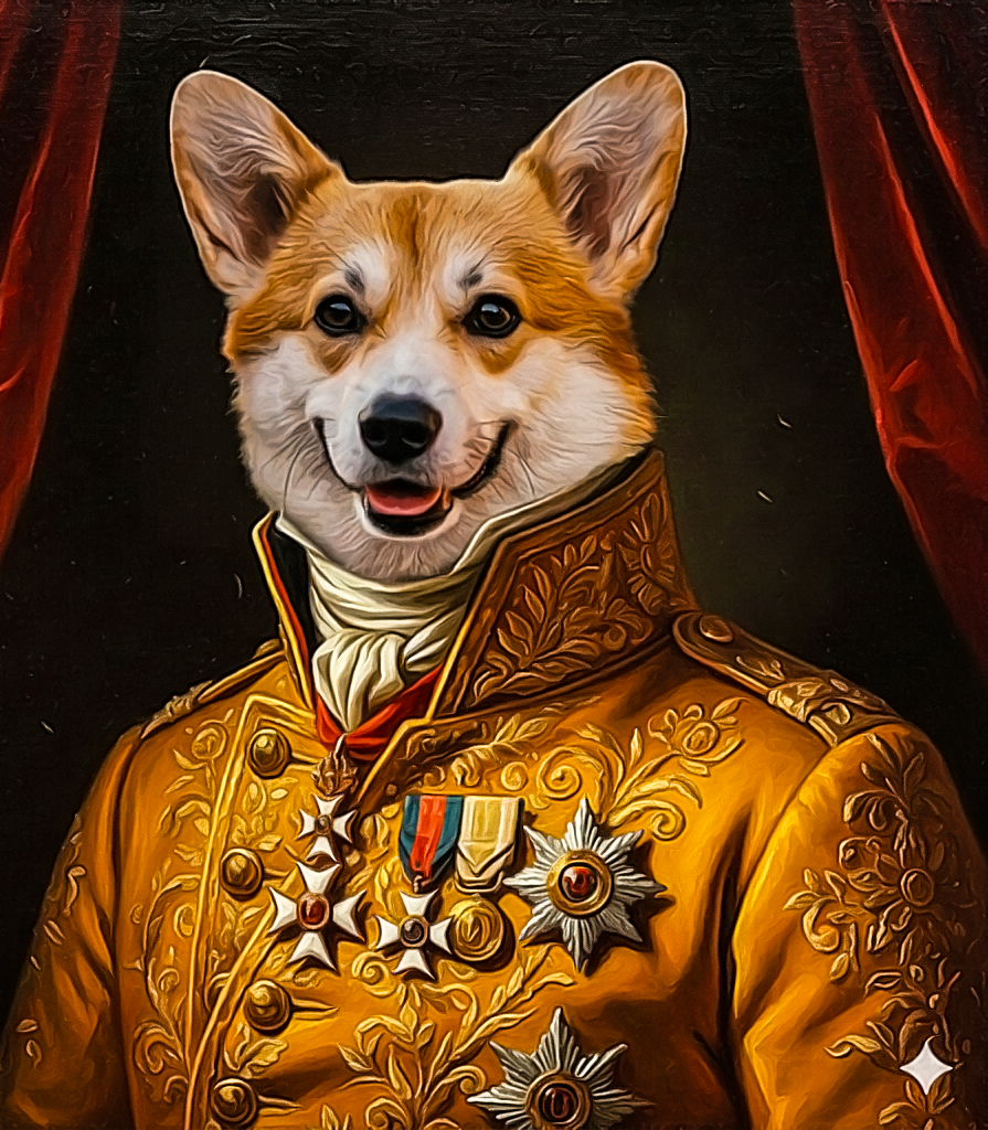 Custom Royal Pet Portrait, Renaissance Dog Painting, Pet Lovers Gift, Royal Portrait, Pet Portrait gift, Wall Art