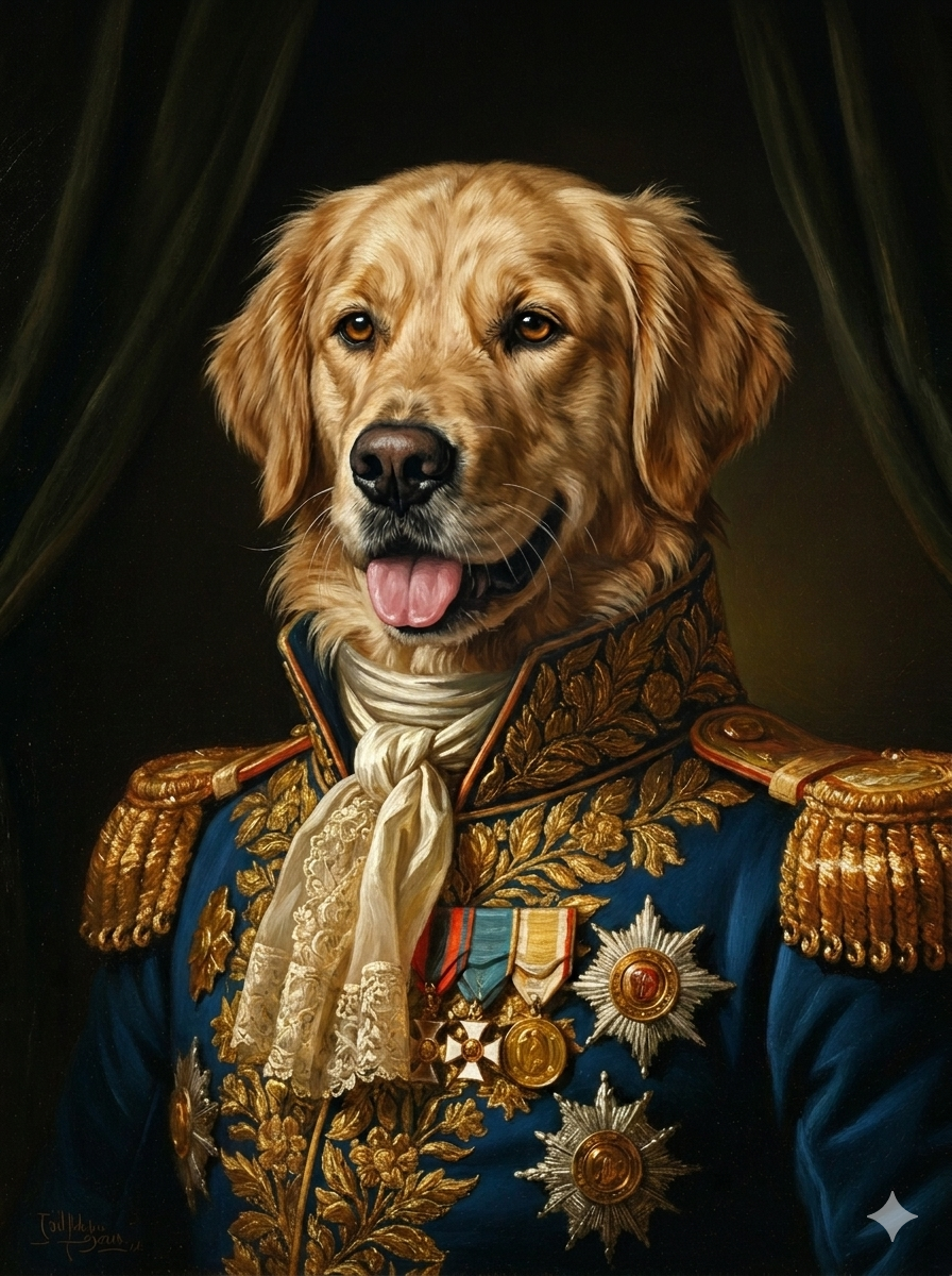 Custom Royal Pet Portrait, Renaissance Dog Painting, Pet Lovers Gift, Royal Portrait, Pet Portrait gift, Wall Art