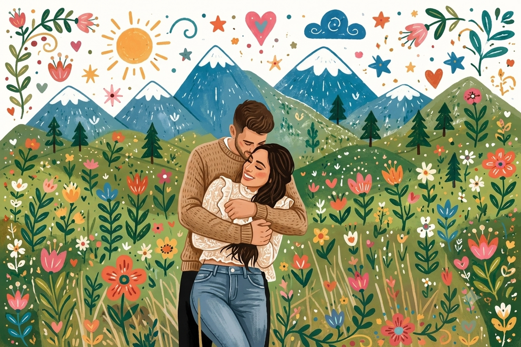 Whimsical Floral Portrait