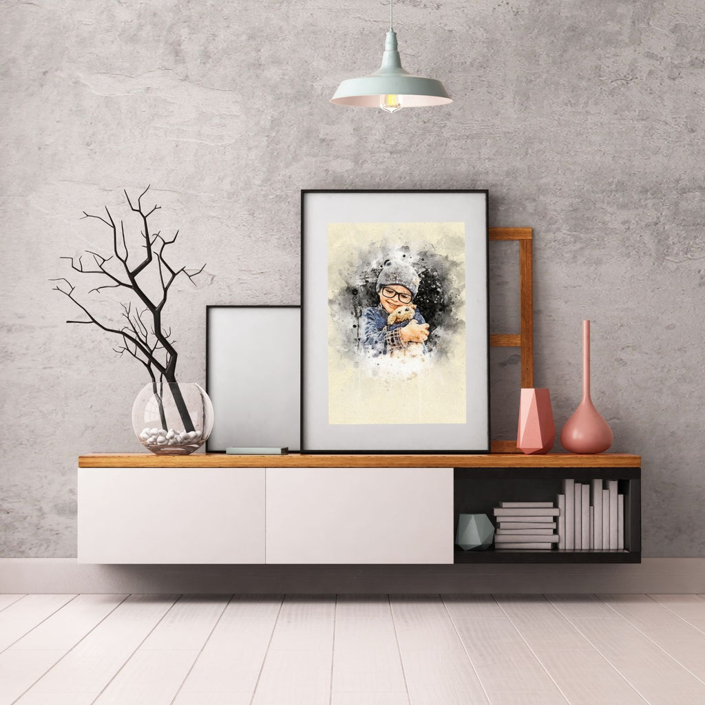Custom Baby & Kids Watercolor Portrait – Personalized Artwork from Photo, Sweet Keepsake Gift
