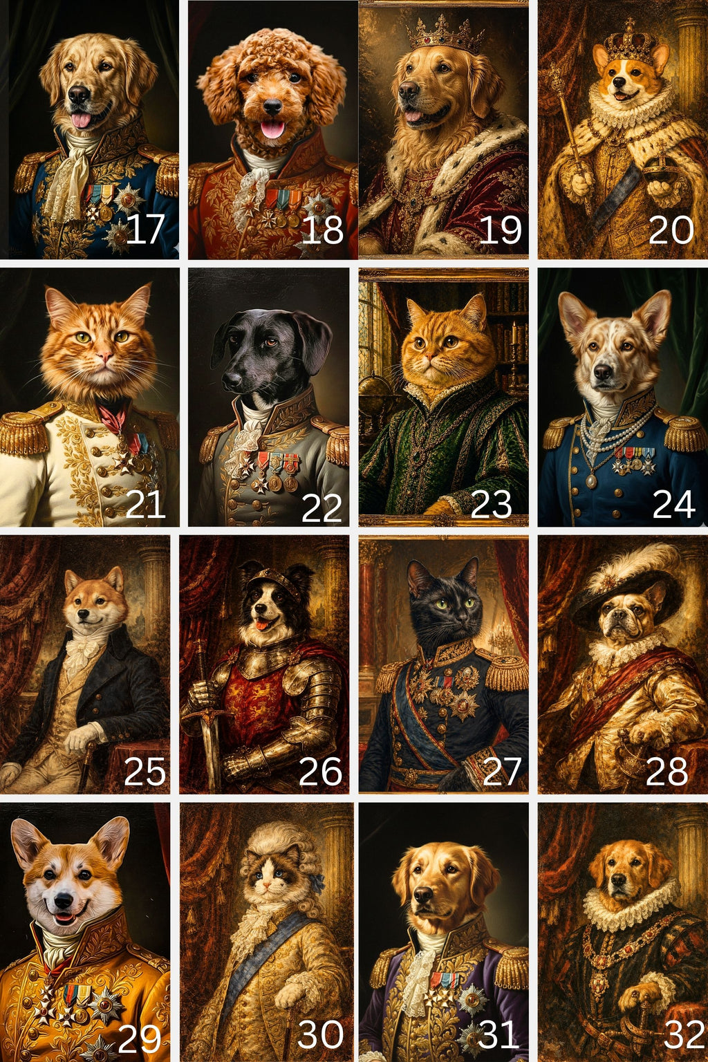 Custom Royal Pet Portrait, Renaissance Dog Painting, Pet Lovers Gift, Royal Portrait, Pet Portrait gift, Wall Art