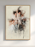 Custom Family Watercolor Portrait from Photo – Personalized Artwork for Home Decor & Meaningful Gifts