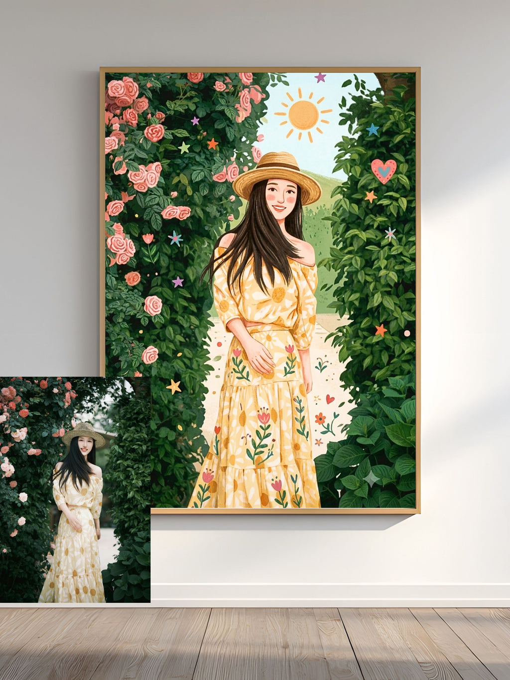 Whimsical Floral Portrait
