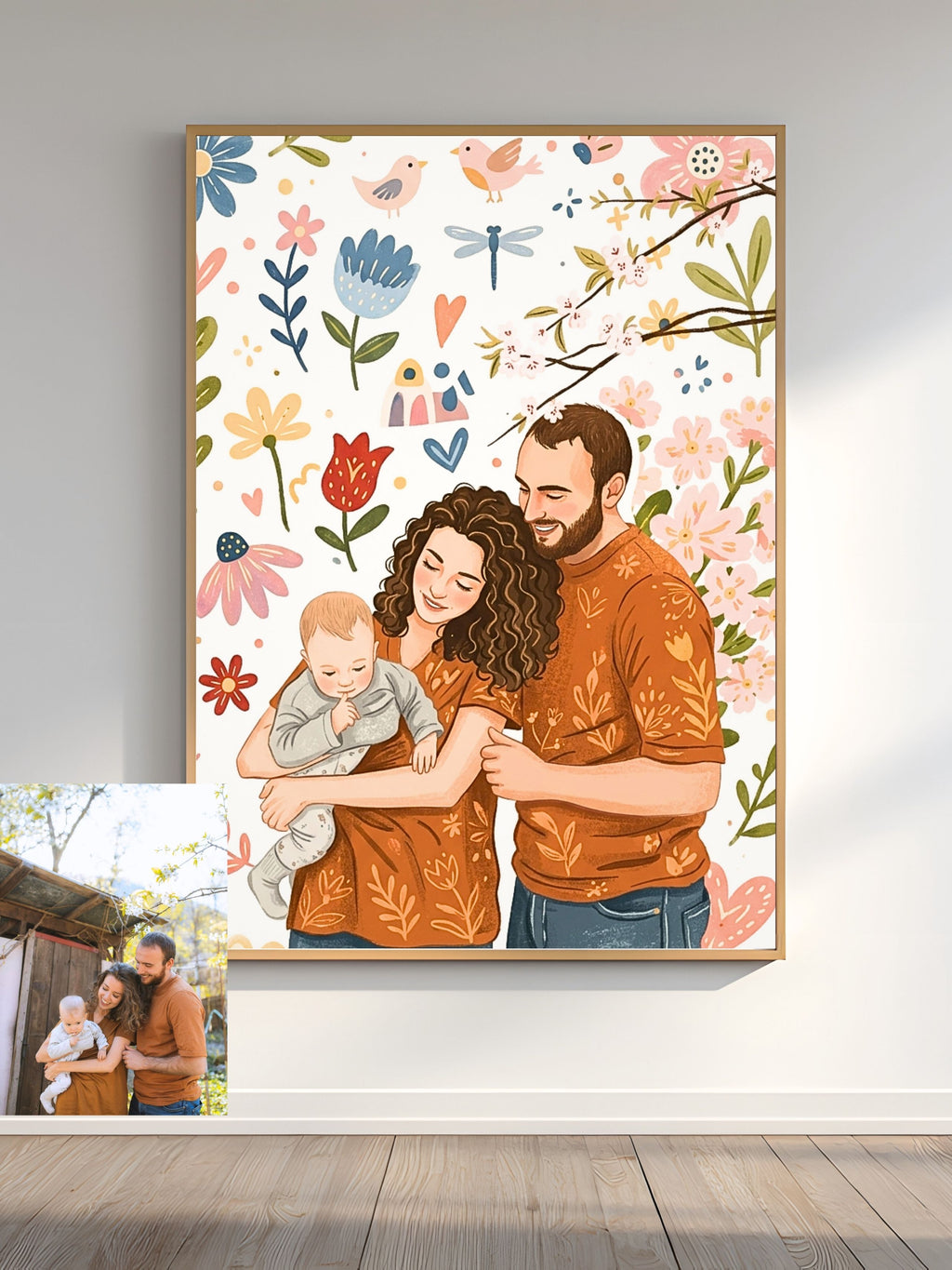 Whimsical Floral Portrait