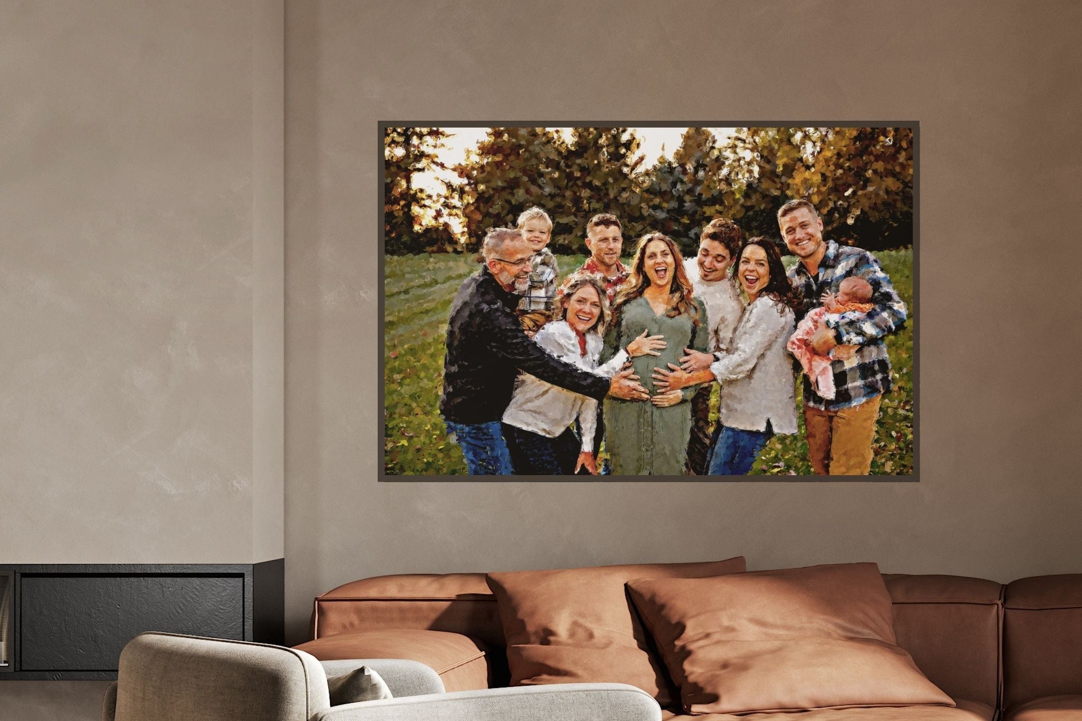 Custom Family Legacy Oil Portrait – Hand-Edited Digital Fine Art