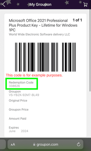 Groupon Redeem