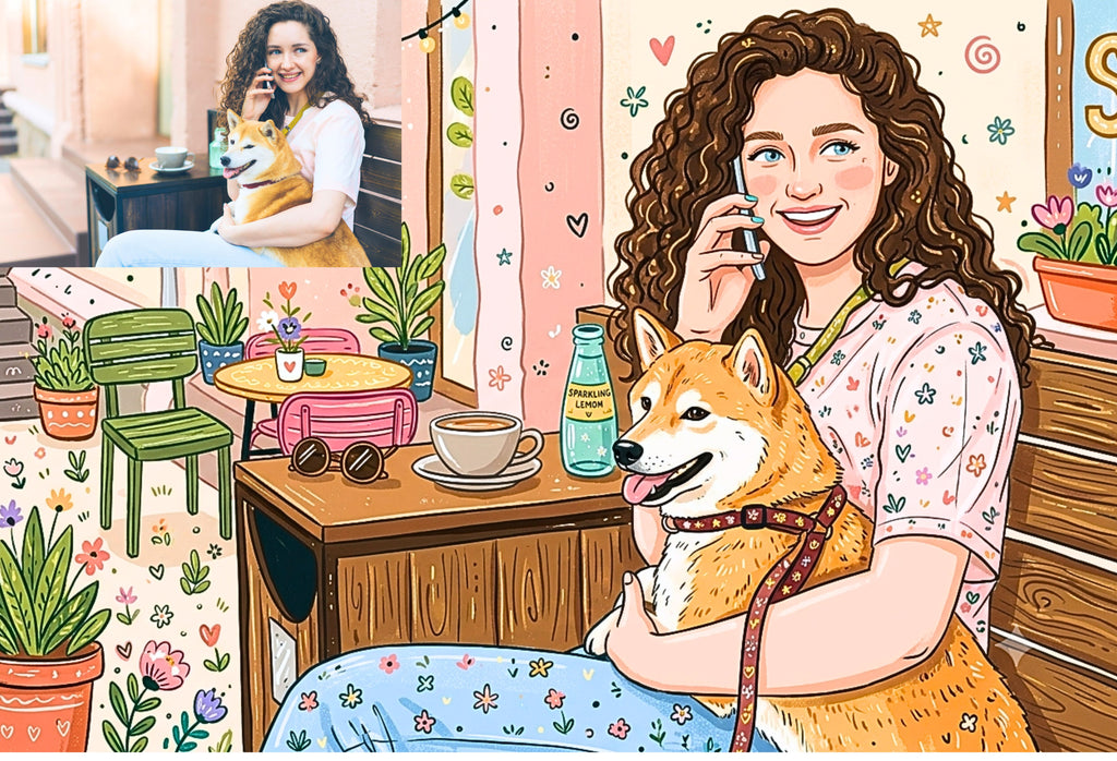 Whimsical Floral Portrait