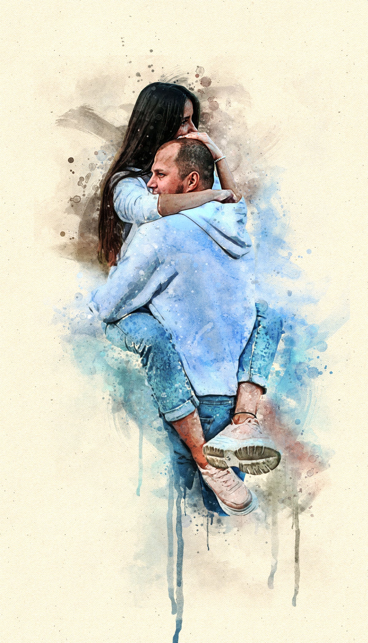 Custom Elegant Watercolor Portrait