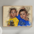 Custom Kids Premium Canvas Watercolor – Hand-Refined Digital Childhood Art