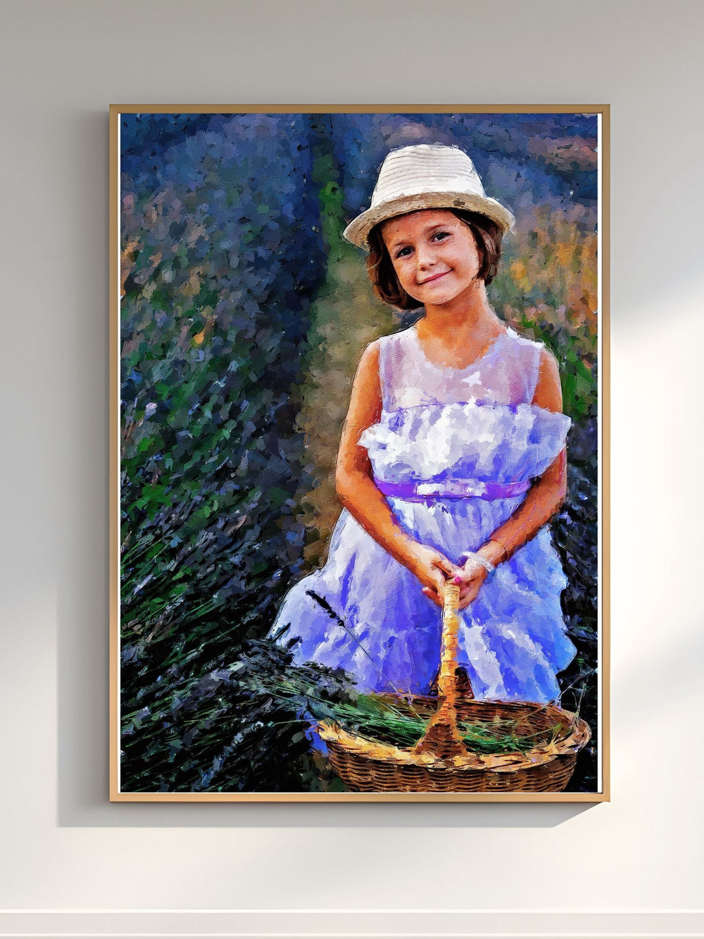 Custom Childhood Oil Painting Effect Portrait – Hand-Edited Digital Art