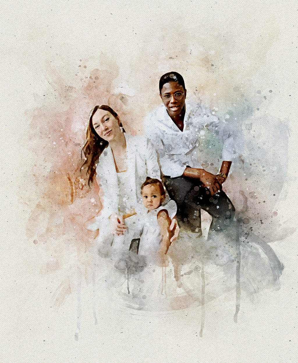Custom Elegant Watercolor Portrait