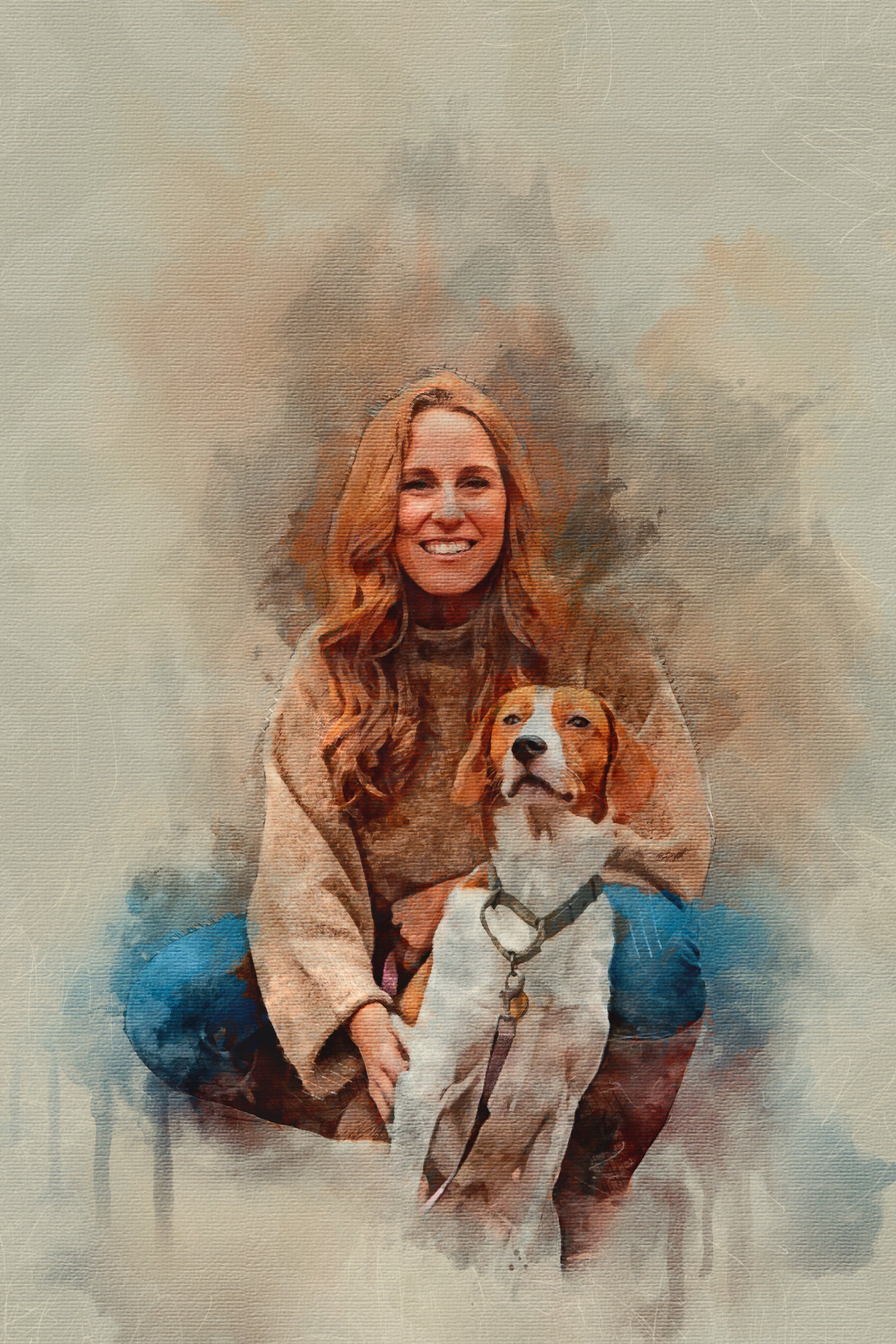 Custom Canvas Watercolor Portrait